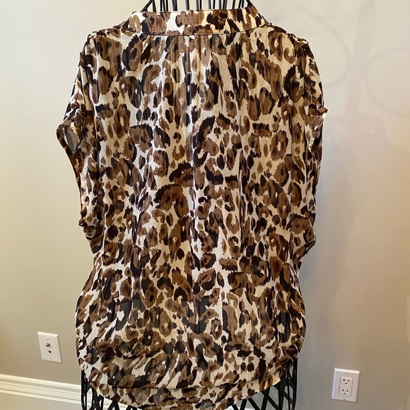 Silk Leopard Blotch Blouse - Picture 2 of 2